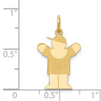 14k The Kids Small Boy with Hat Engravable Love Charm