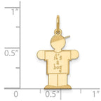 14k The Kids Small It's a Boy Engravable Hugs Charm