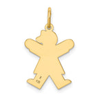 14k The Kids Small It's a Girl Engravable Joy Charm