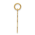 14k The Kids Small Girl with Ponytails Engravable Hugs Charm