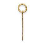 14k The Kids Small Girl with Ponytails Engravable Kiss Charm