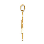 14k The Kids Solid Satin Medium Girl Engravable Hugs Charm