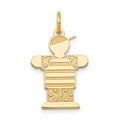 14k The Kids Small Stars and Stripes Boy Engravable Hugs Charm