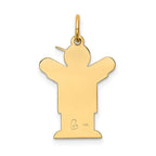 14k The Kids Small Patches Boy Engravable Love Charm