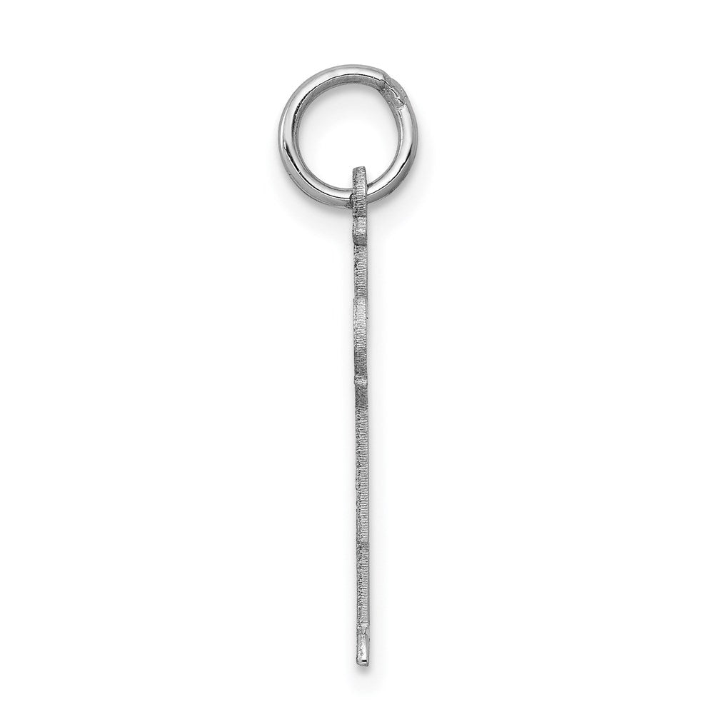 14k White Gold The Kids Small Heart Shirt Boy Engravable Kiss Charm