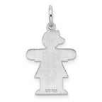 Sterling Silver Rhodium-plated Hugs Kid Charm
