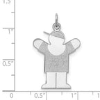 Sterling Silver Rhodium-plated Love Kid Charm