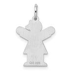 Sterling Silver Rhodium-plated Kid Charm