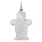Sterling Silver Rhodium-plated Kid Charm