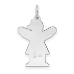 Sterling Silver Rhodium-plated Kid Charm