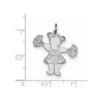 Sterling Silver Rhodium-plated Pom Pom Cuddle Charm