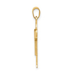 14k The Kids Solid Satin Medium Boy Engravable Love Charm
