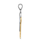14k Two-tone The Kids Medium Boy with Hat on Right Engravable Love Charm