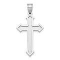14k White Gold Passion Cross Pendant