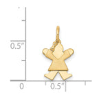 14k The Kids Mini Girl Joy Charm