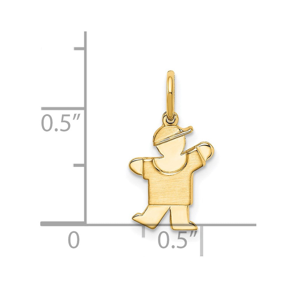 14k The Kids Mini Boy Kiss Charm