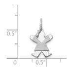 14k White Gold The Kids Mini Girl Joy Charm
