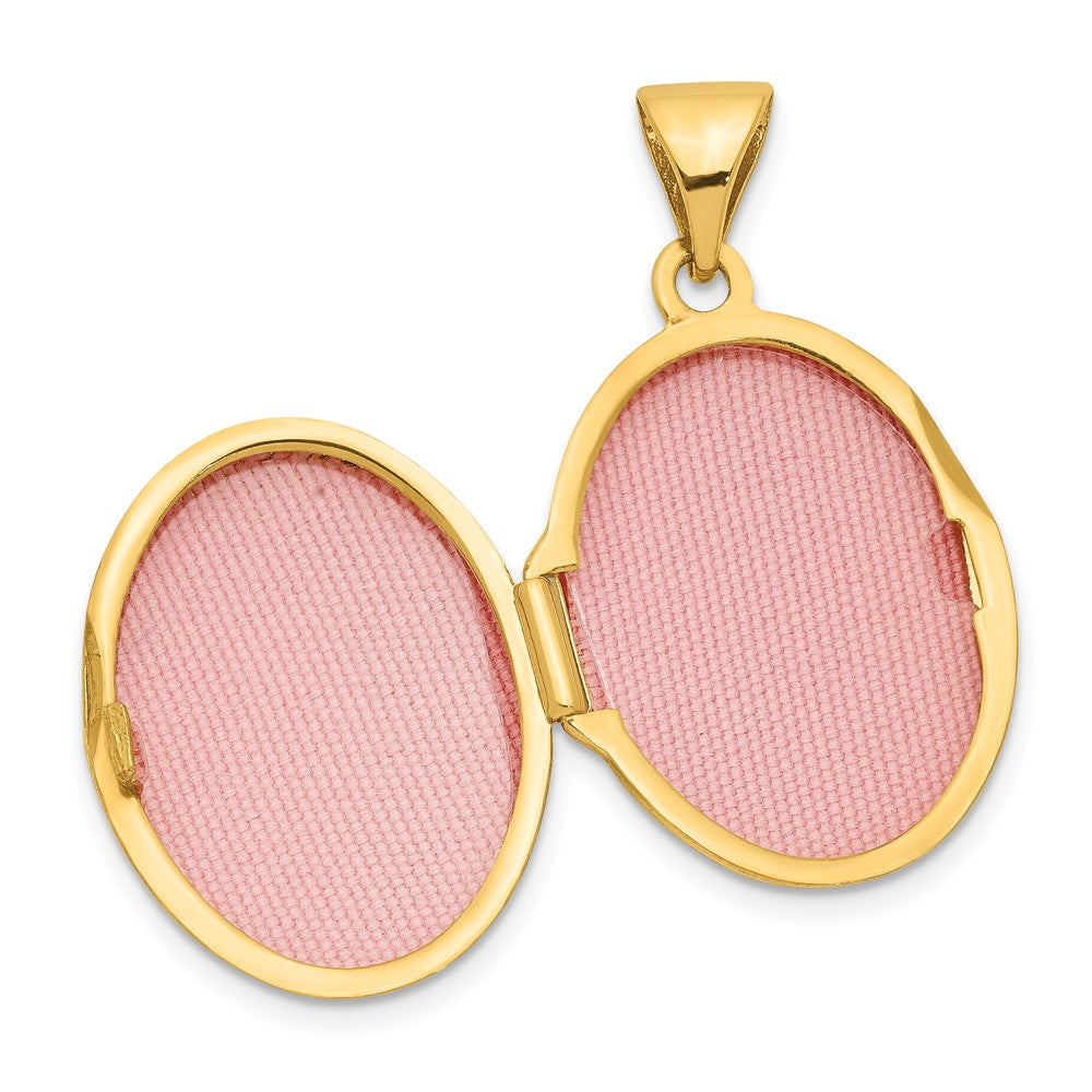14k Floral 17mm Oval Locket