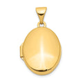 14k Polished Plain 17mm Oval Locket