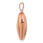 14k Rose Gold Polished Domed 18mm Heart Locket