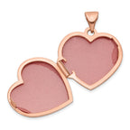 14k Rose Gold Polished Domed 18mm Heart Locket