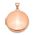 14k Rose Gold Polished Domed 20mm Round Locket