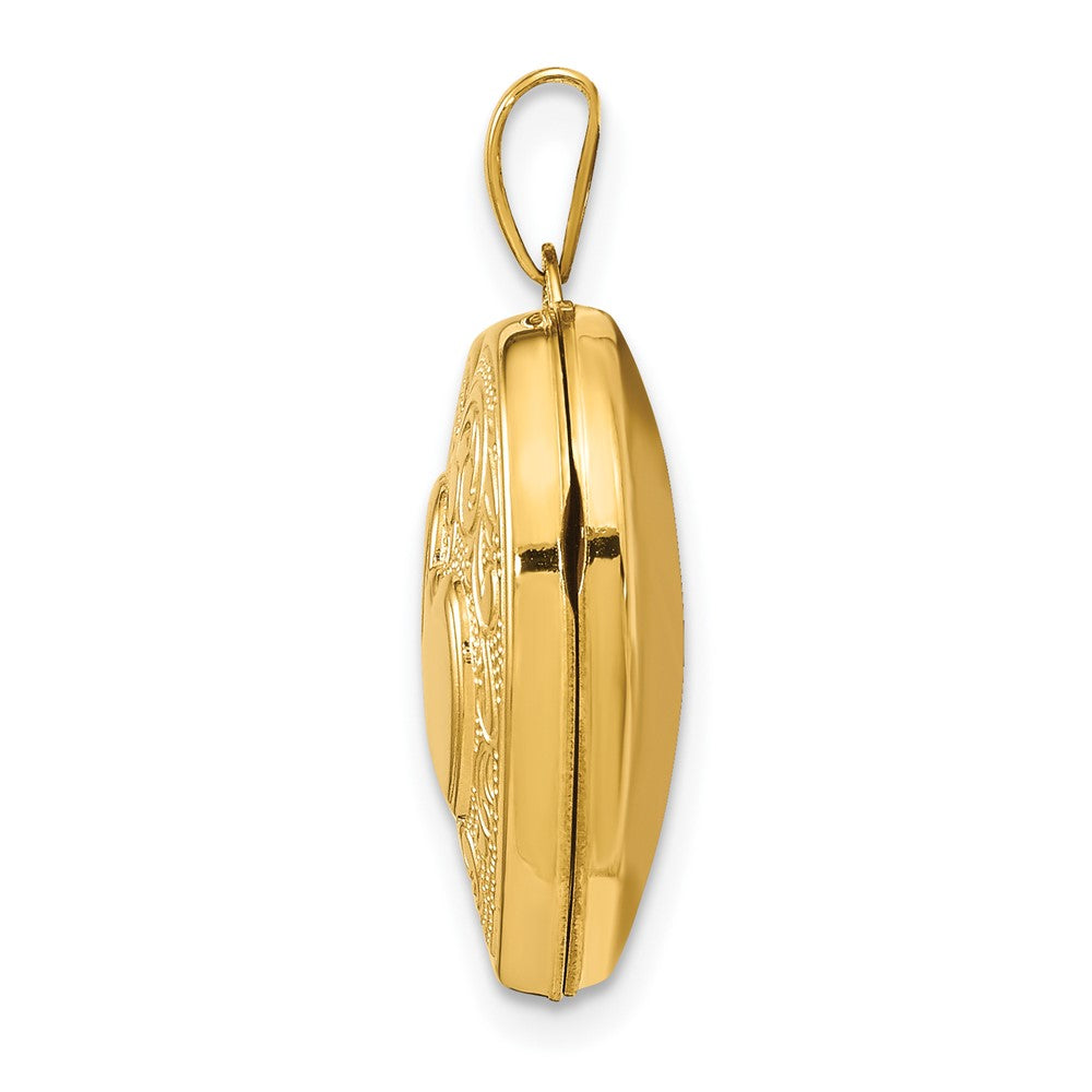 14k Two Hearts 18mm Heart Locket