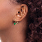 14k 5mm Round Mount St. Helens Leverback Earrings