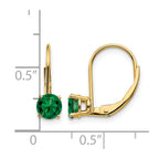 14k 5mm Round Mount St. Helens Leverback Earrings