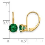 14k 6mm Round Mount St. Helens Leverback Earrings