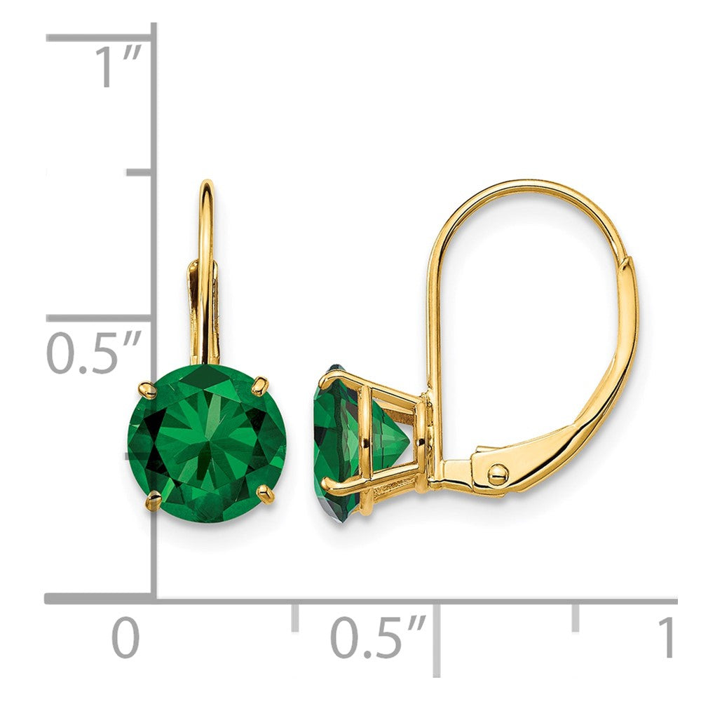 14k 7mm Round Mount St. Helens Leverback Earrings