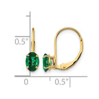 14k 6x4mm Oval Mount St. Helens Leverback Earrings