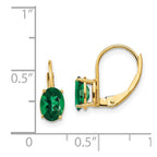 14k 7x5mm Oval Mount St. Helens Leverback Earrings