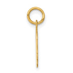14k Plain Small .009 Gauge Facing Right Engravable Boy Head Charm