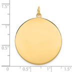 14k Plain .018 Gauge Round Engravable 28mm Disc Charm