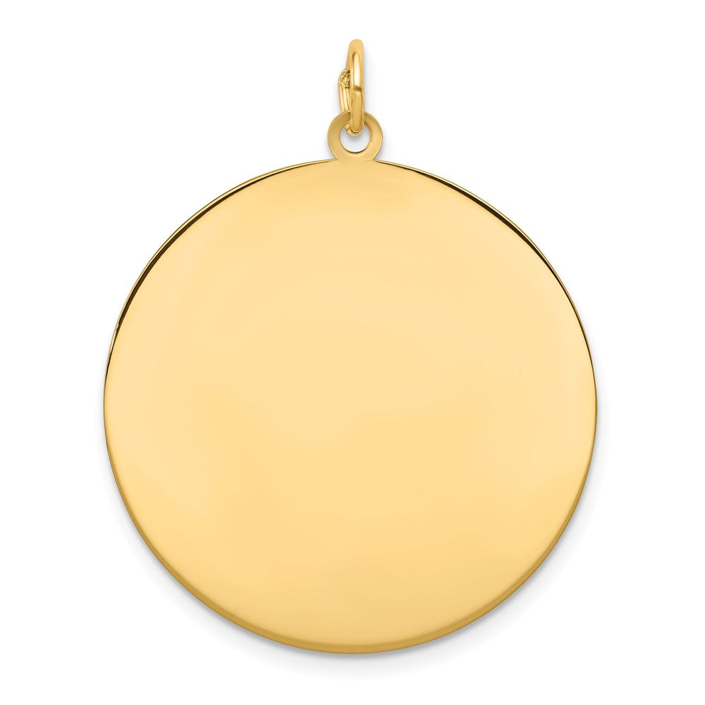 14k Plain .035 Gauge Round Engravable 28mm Disc Charm
