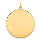 14k Plain .018 Gauge Round Engravable 28mm Disc Charm