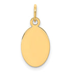 14k Plain .027 Gauge Engravable Oval 17x19mm Disc Charm