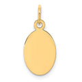 14k Plain .011 Gauge Engravable Oval 17x19mm Disc Charm