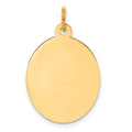 14k Plain .011 Gauge Engravable Oval 23x16mm Disc Charm