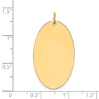 14k Plain .013 Gauge Engravable Elliptical 32x18mm Disc Charm