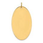 14k Plain .013 Gauge Engravable Elliptical 36x21mm Disc Charm