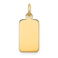 14k Plain .013 Gauge Engravable Rectangular 17x8mm Disc Charm