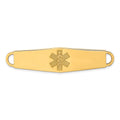 14k 60x13mm Non-enameled Oval Shape Medical ID Plate