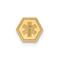14k 6mm Hexagon Non-enameled Attachable Medical Jewelry Emblem