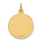 14k 16mm Round Non-enameled Medical Jewelry Pendant