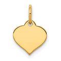 14k Plain .011 Gauge Engraveable Heart 10x10mm Disc Charm