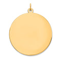 14k Plain .027 Gauge Round Engravable 32mm Disc Charm