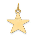 14K Star Disc Charm
