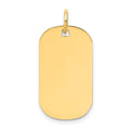 14k Plain .009 Gauge Engraveable 23x13mm Dog Tag Disc Charm